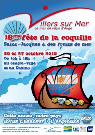 Affiche fête de la coquille St-Jacques à Villers-sur-Mer
