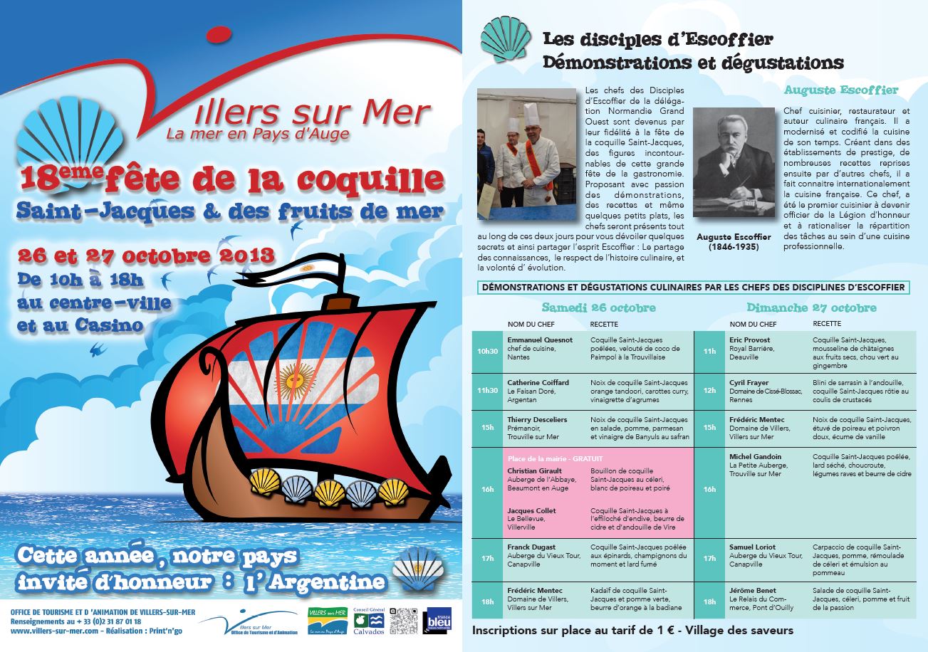 Programme fête de la coquille à Villers-sur-Mer 1