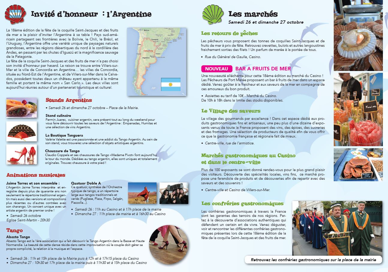 Programme fête de la coquille à Villers-sur-Mer 2