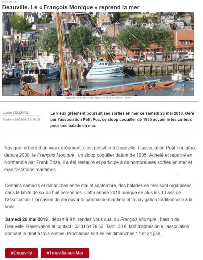 Ouest France du 25 mai 2018