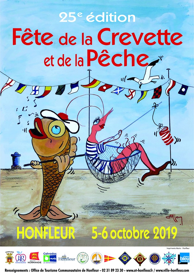 Affiche Fête de la Crevette Honfleur 2019