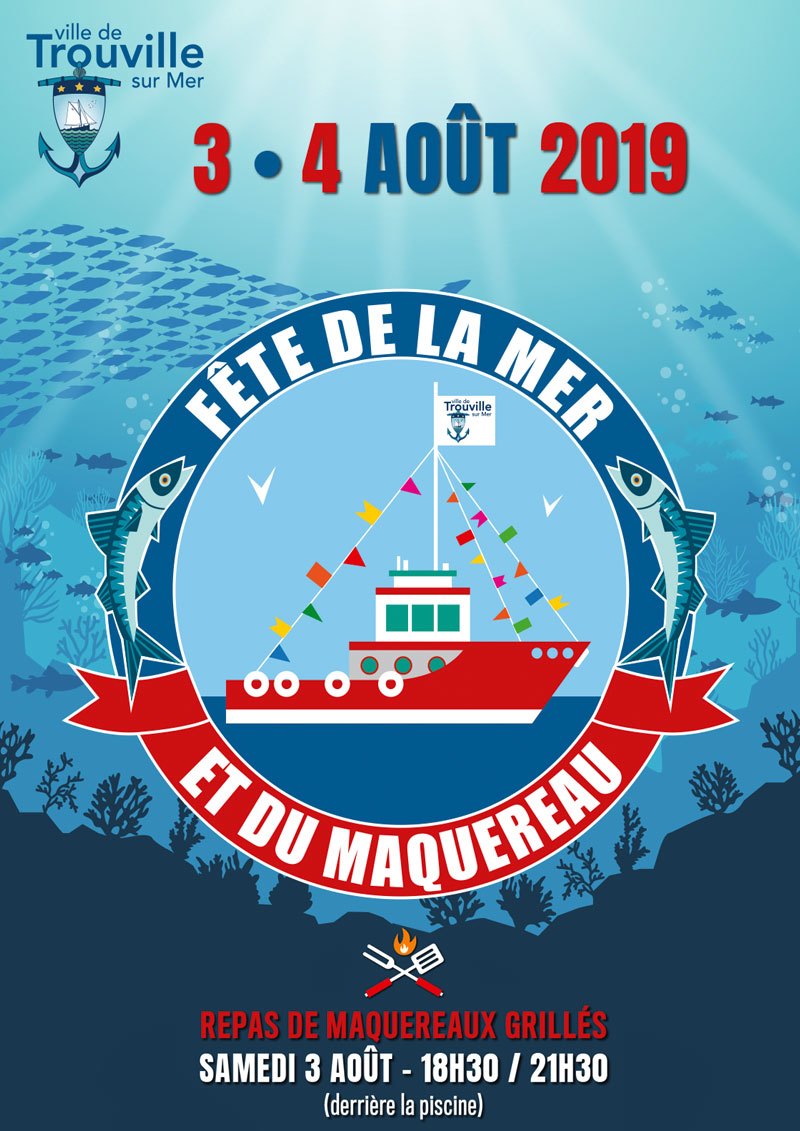 Affiche Fête de la mer et du Maquereau à Trouville 2019