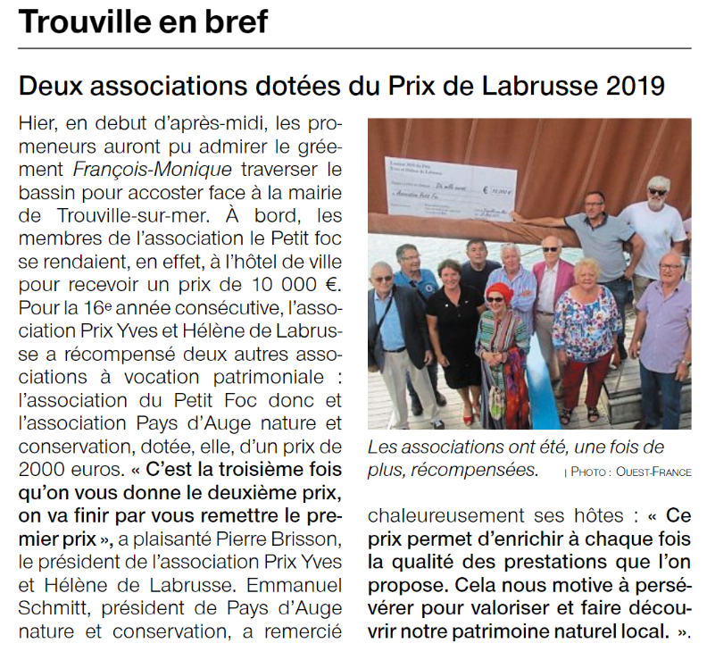 Ouest France août 2019