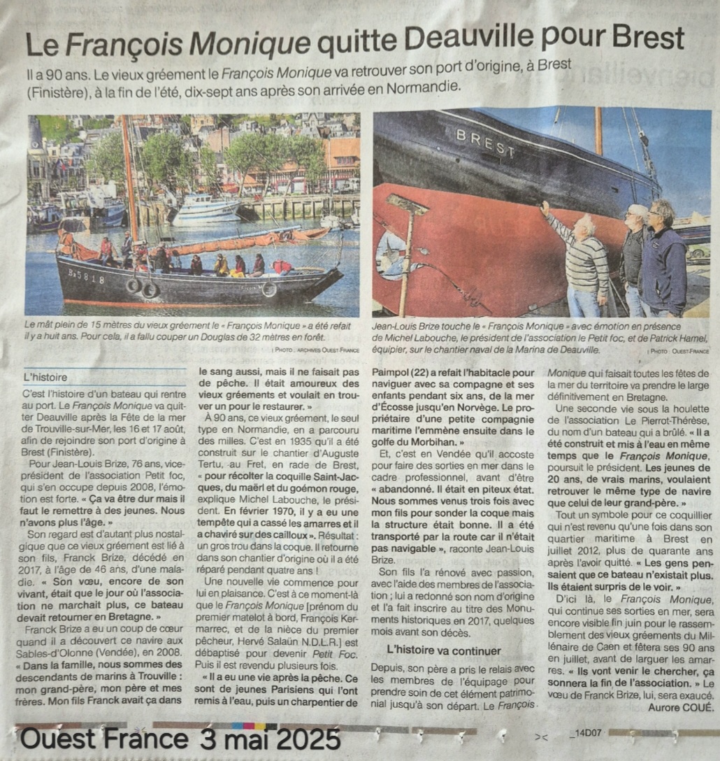 Ouest France 3 mai 2025